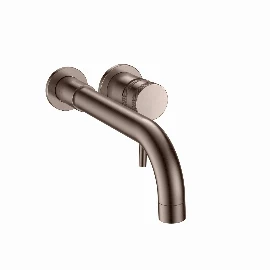 Knaresborough Wall Mounted Basin Mixer Tap | Brushed Bronze