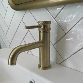 Knaresborough MONO Basin Mixer Tap | Brushed Brass