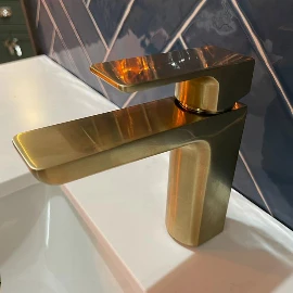 Miami Basin Monobloc Mixer in Brushed Brass