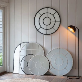 Equinox Round Mirror - White