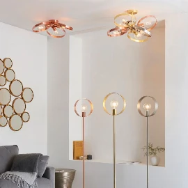 Circle 6 Ceiling Light Brushed Brass