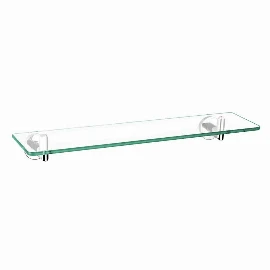 Form Glass Bathroom Shelf | Chrome & Glass