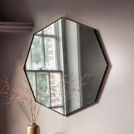 Arrow Octagon Mirror - Black