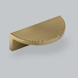 Barrington Eclipse Ribbed Pull Handle 64mm cc | Brushed Satin Brass