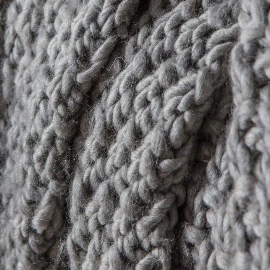 Alder Chunky Knitted Throw - Grey