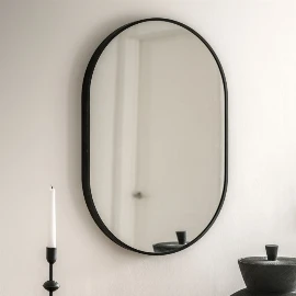 Small Yarrow Mirror - Black