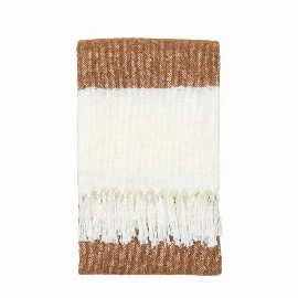 Stripe Faux Mohair Throw