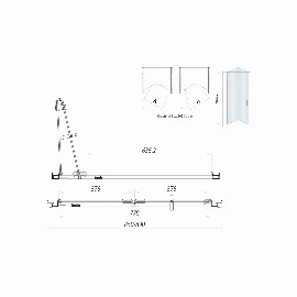 Bifold Semi Frameless Door 900