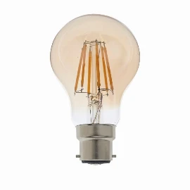 B22 LED Filament GLS Amber Glass