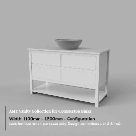 Amy Large Painted Vanity Unit | Sit On Basin