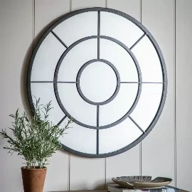 Luxtonvale Round Mirror Black