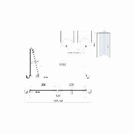 Bifold Semi Frameless Door 760