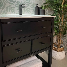 Amy Painted Bathroom Vanity Unit With Slimline Modern Ceramic Sink