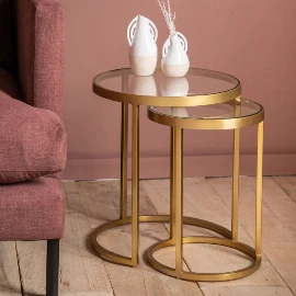 Ritzing Nest Tables - Gold