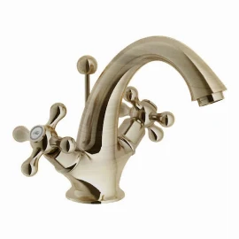 Grazia Traditional Basin Mixer Tap | Antique Brass