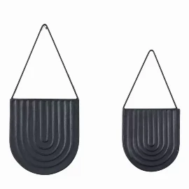 Lynx Wall Planter (Set of 2) Black