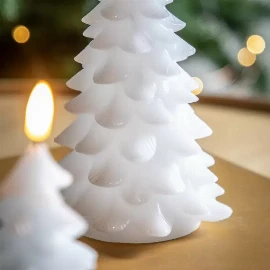 LED Xmas Tree Candle 2 pack Snowfall