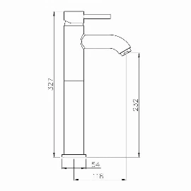 Harmonie Tall Basin Monobloc Mixer Tap in Matt Black