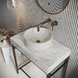 Sanctuary Venato White Round 350 Marble Basin