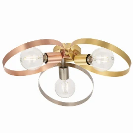 Circle 3 Ceiling Light Brushed Brass/Nickel/Copper