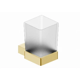 Edge Brushed Brass Tumbler Holder