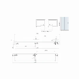 S6mm Sliding Shower Door 1200