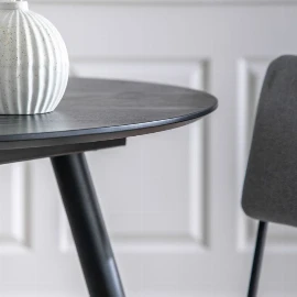 Asterin Dining Table - Round - Black