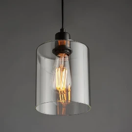 Tolara Pendant Light - Clear - Matt Black