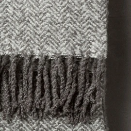 Chevron Faux Mohair Throw
