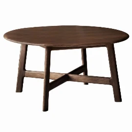 Iberia Round Coffee Table - Walnut