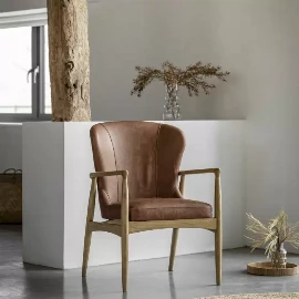 Tariya Armchair Antique Brown Leather