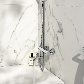 Solar Round Rigid Riser Shower With Bath Filler