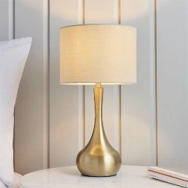 Lumiere Table Lamp - Brass - Taupe