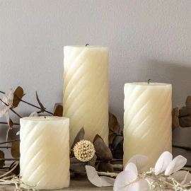 Icicle Column Candle Whirlwind - Medium