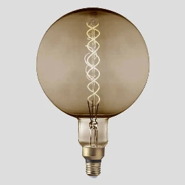 Vintage Giant LED Edison Bulb Old Filament Lamp - 8W E27 Spiral Globe G200 - Smoke Grey