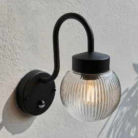 Eldric 1 Wall Light Black