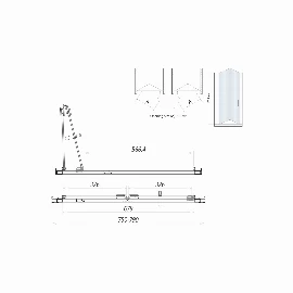 Bifold Semi Frameless Door 800