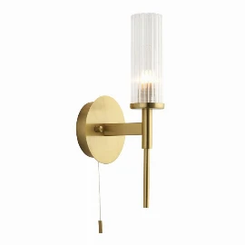 Kairos Bathroom 1 Wall Light Brass