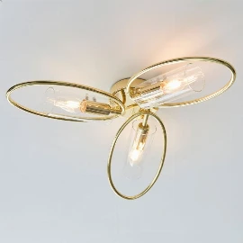 Zephyr Ceiling Light - Brass