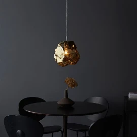 Stone Pendant Light - Bronze