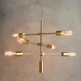 Rabens 6 Pendant Light Brushed Gold