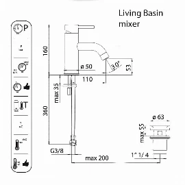 Living Premium Mixer Tap | Black