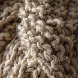 Alder Chunky Knitted Throw - Oatmeal