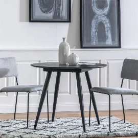 Asterin Dining Table - Round - Black