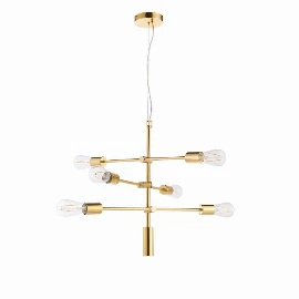 Rabens 6 Pendant Light Brushed Gold