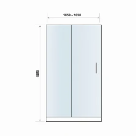 S6mm Sliding Shower Door 1700