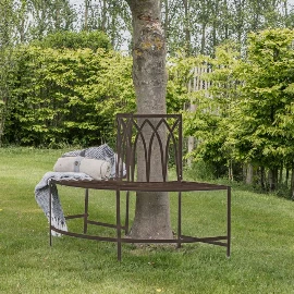 Alderon Outdoor Tree Bench Seat - Ember