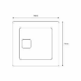 Action Square Gunmetal Dual Flush Button_98647