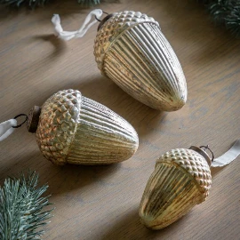 Acorn Bauble - Set Of 6 - Small