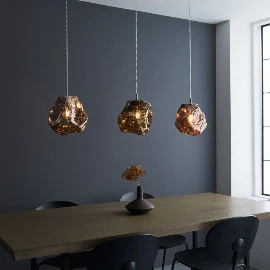 Stone Pendant Light - Copper